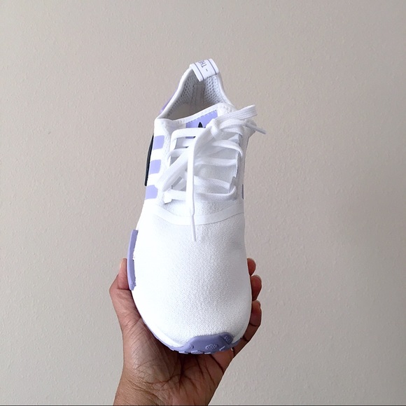 Adidas NMD R1 White Lilac Women Size 9 - Picture 4 of 7